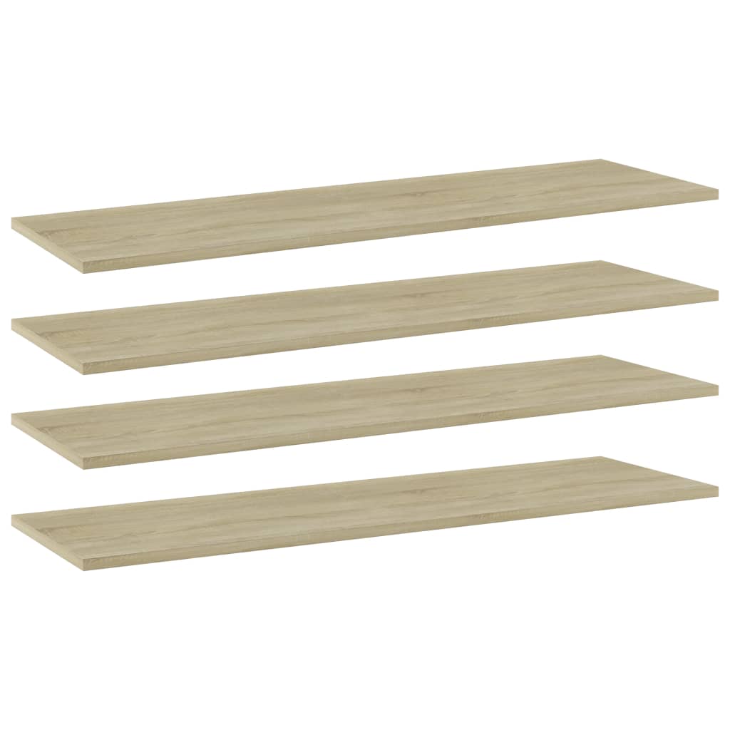 NNEVL Bookshelf Boards 4 pcs Sonoma Oak 100x30x1.5 cm Chipboard