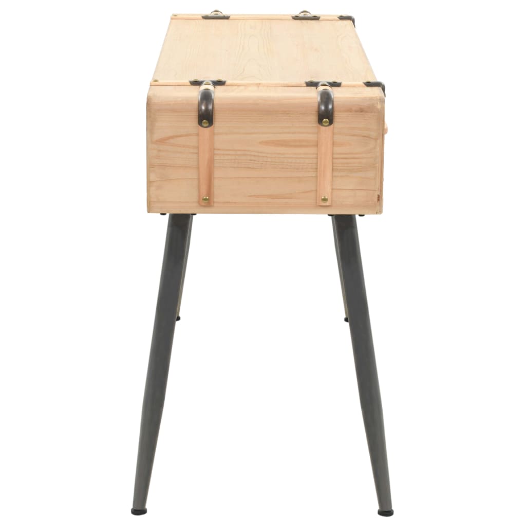 NNEVL Console Table Solid Fir Wood 115x40.5x76 cm
