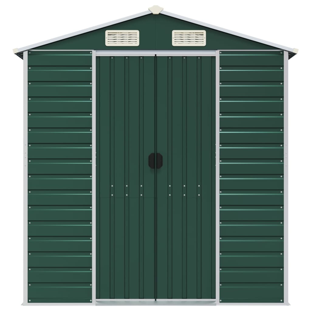 NNEVL Garden Shed Green 191x640x198 cm Galvanised Steel