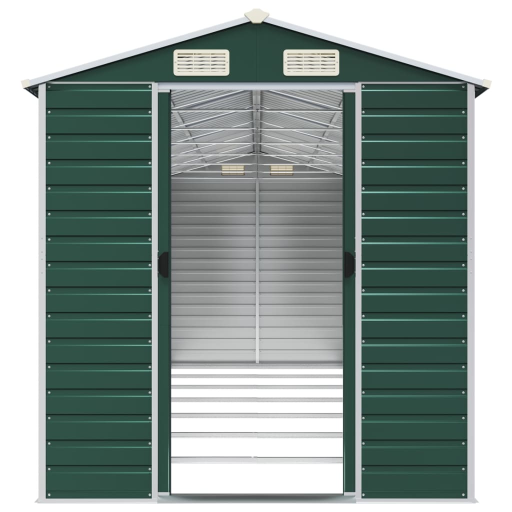 NNEVL Garden Shed Green 191x640x198 cm Galvanised Steel