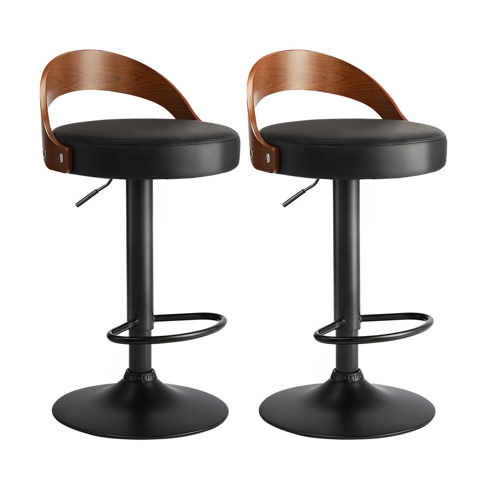 NNEED Bar Stools Gas Lift Swivel Padded Seat x2