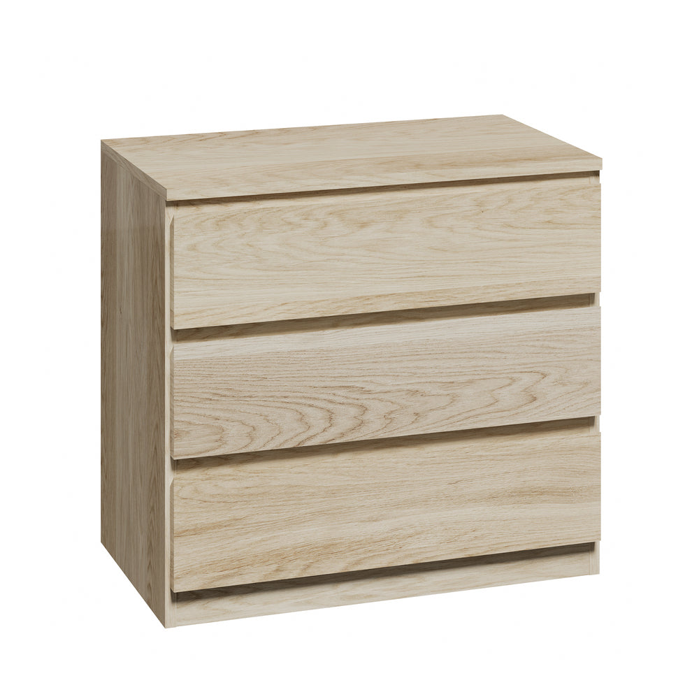 NNEED 3 Chest of Drawers Lowboy Dresser Table Natural