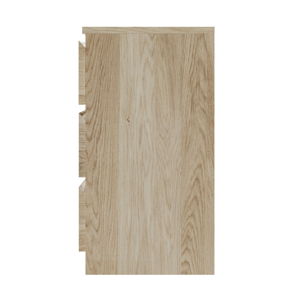 NNEED 3 Chest of Drawers Lowboy Dresser Table Natural