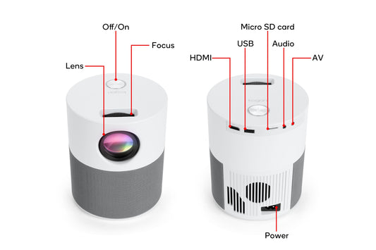 NNEKG 4000 Lumens FHD Wi Fi Mini Projector (M700)
