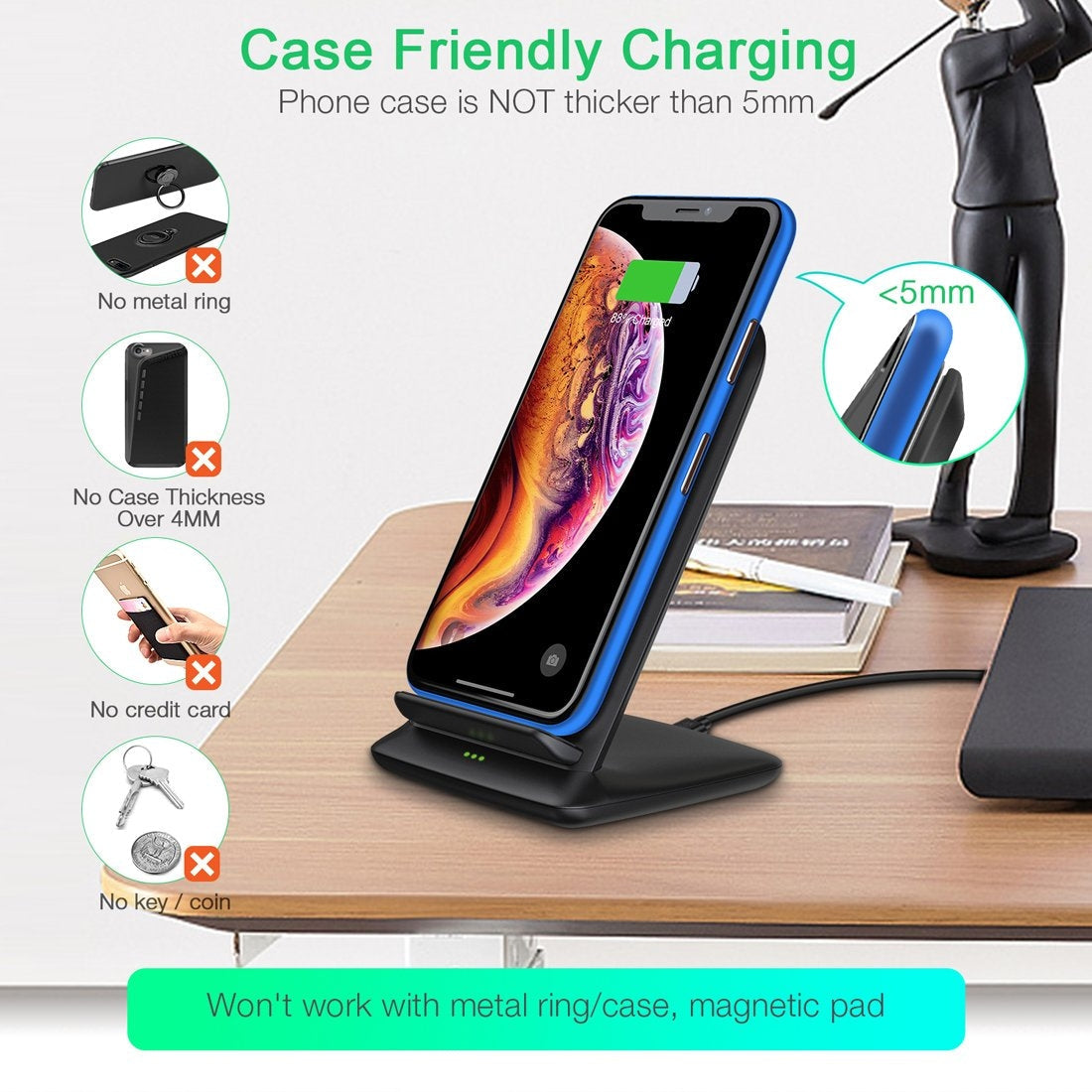NNEDSZ T555-S 15W Wireless Charger Stand