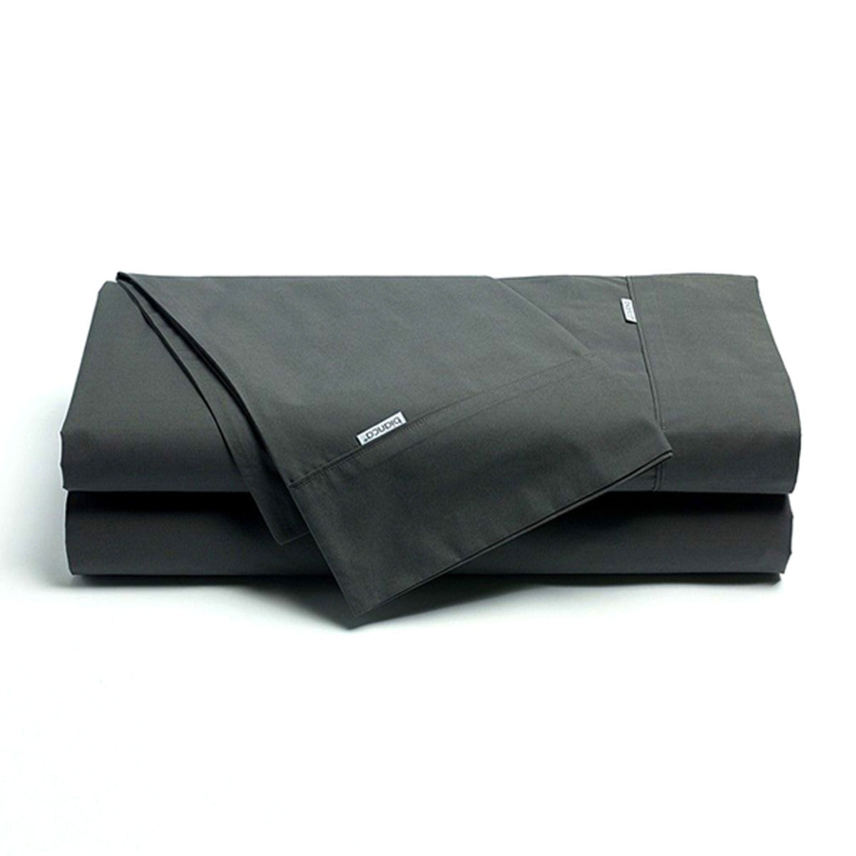 NNEDSZ Bianca Heston Cotton Percale Sheet Set Charcoal Double