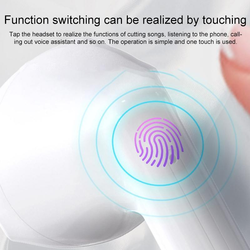 NNEDSZ White Wireless Bluetooth Earbuds
