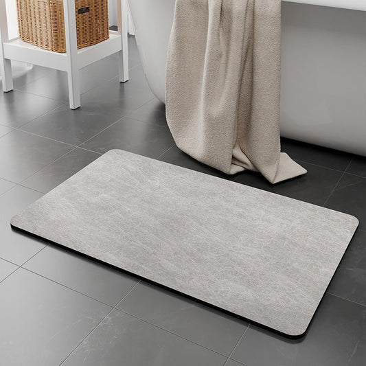 NNEDSZ Grey Quick-Dry Absorbent Non-Slip Bath Rug for Bathroom, Kitchen & Entryway 50x80cm